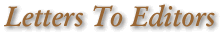 Letters To Editors